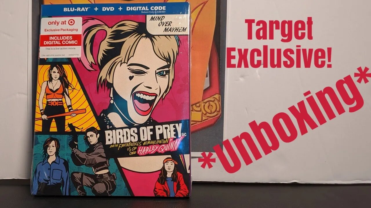 DC BIRDS OF PREY & THE FANTABULOUS EMANCIPATION OF ONE HARLEY QUINN *Target Exclusive DVD Unboxing*