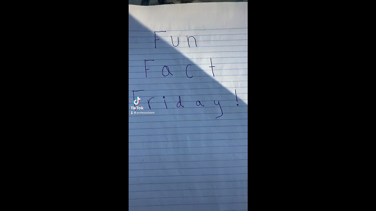 Fun Fact Friday 2