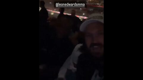 Tyson Fury with Leon Edwards at WWE Castle