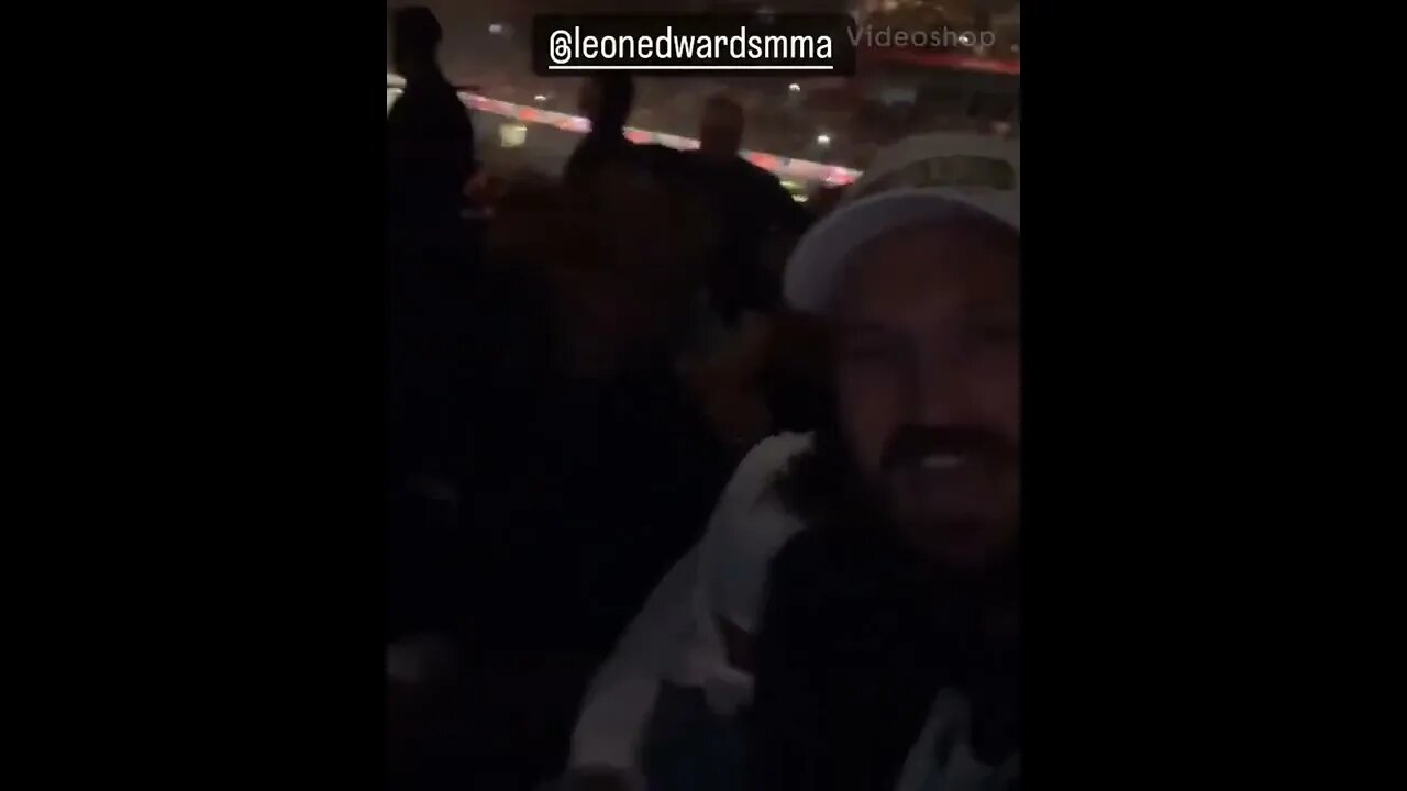Tyson Fury with Leon Edwards at WWE Castle