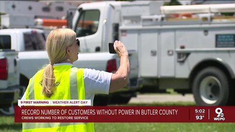 Record number of customers without power in Butler County