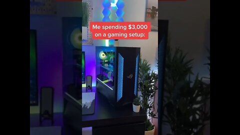 Me spending $3,000 on a gaming setup- #pc