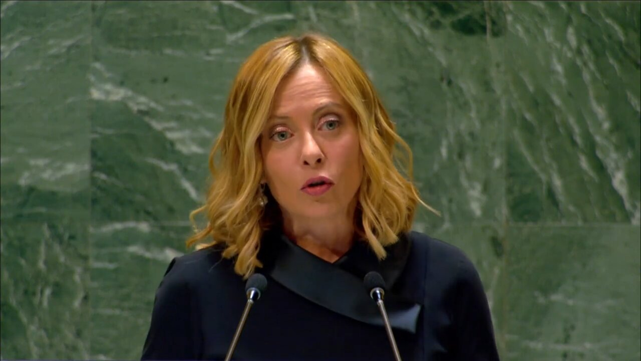 Italy's Prime Minister Giorgia Meloni Addresses United Nations General Assembly