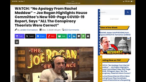 Joe Rogan Highlights House Committee’s New 500-Page COVID-19 Report