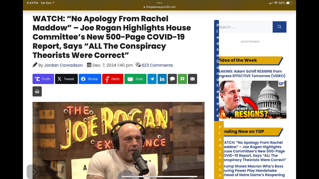 Joe Rogan Highlights House Committee’s New 500-Page COVID-19 Report