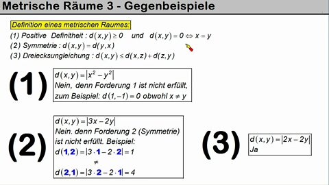 Metrische Räume 3 ►Gegenbeispiele