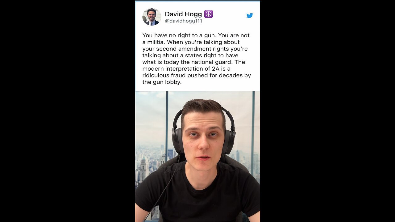 David Hogg “you have no right to a gun”