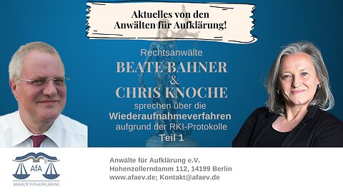 🔷 Aktuelles von den Anwälten für Aufklärung mit AfA-TV! 🔷 Teil 1