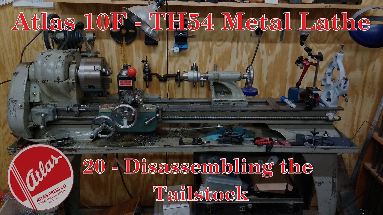 Atlas 10F Lathe - TH54 - 20 - Disassembling the Tailstock