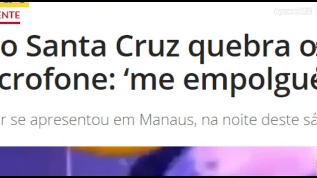 SE FEROU !!Tico Santa Cruz quebra o dente com o microfone: ‘me empolguei’