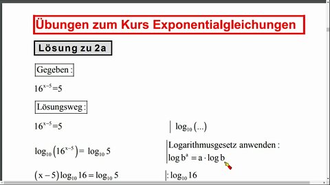 Exponentialgleichungen 2