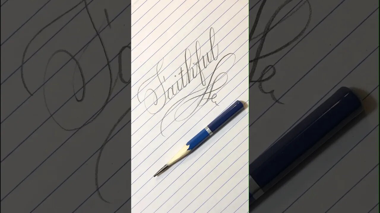 Calligraphy Word: Faithful #calligraphy #handwriting #calligraphymasters #pencil