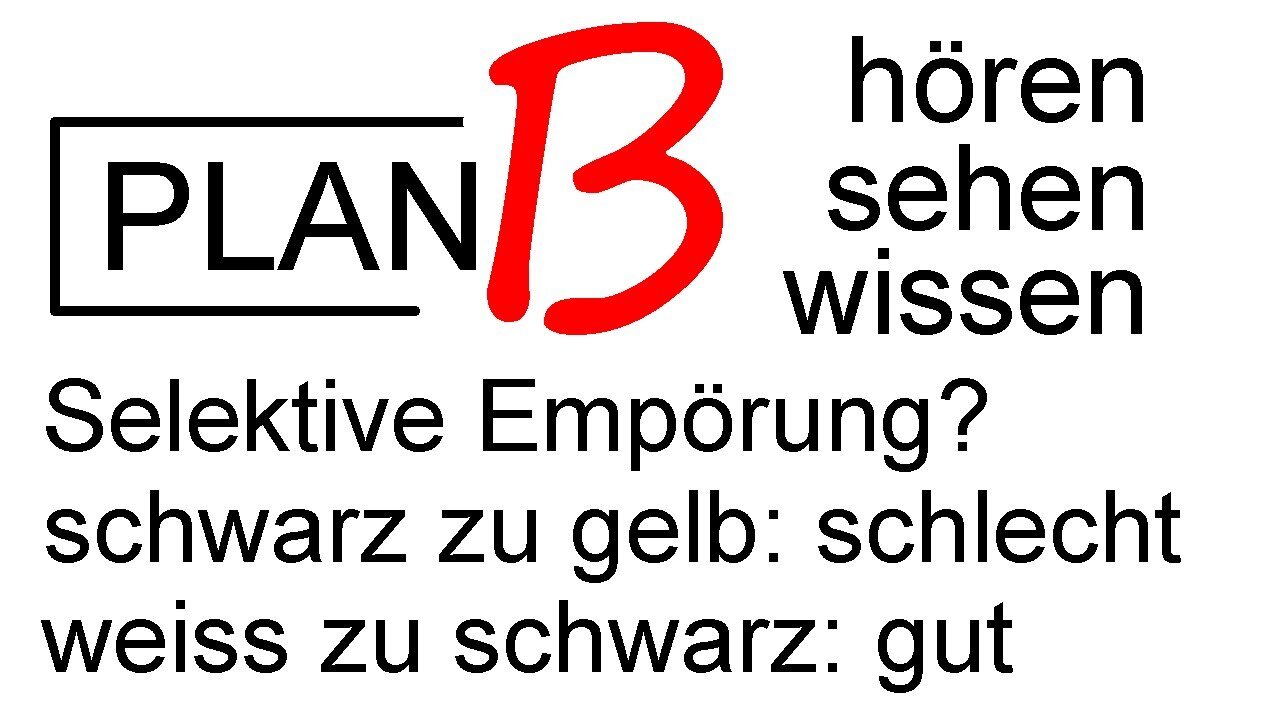 Die neue Farbenlehre oder wie man sich politisch korrekt empört.@PLAN B🙈