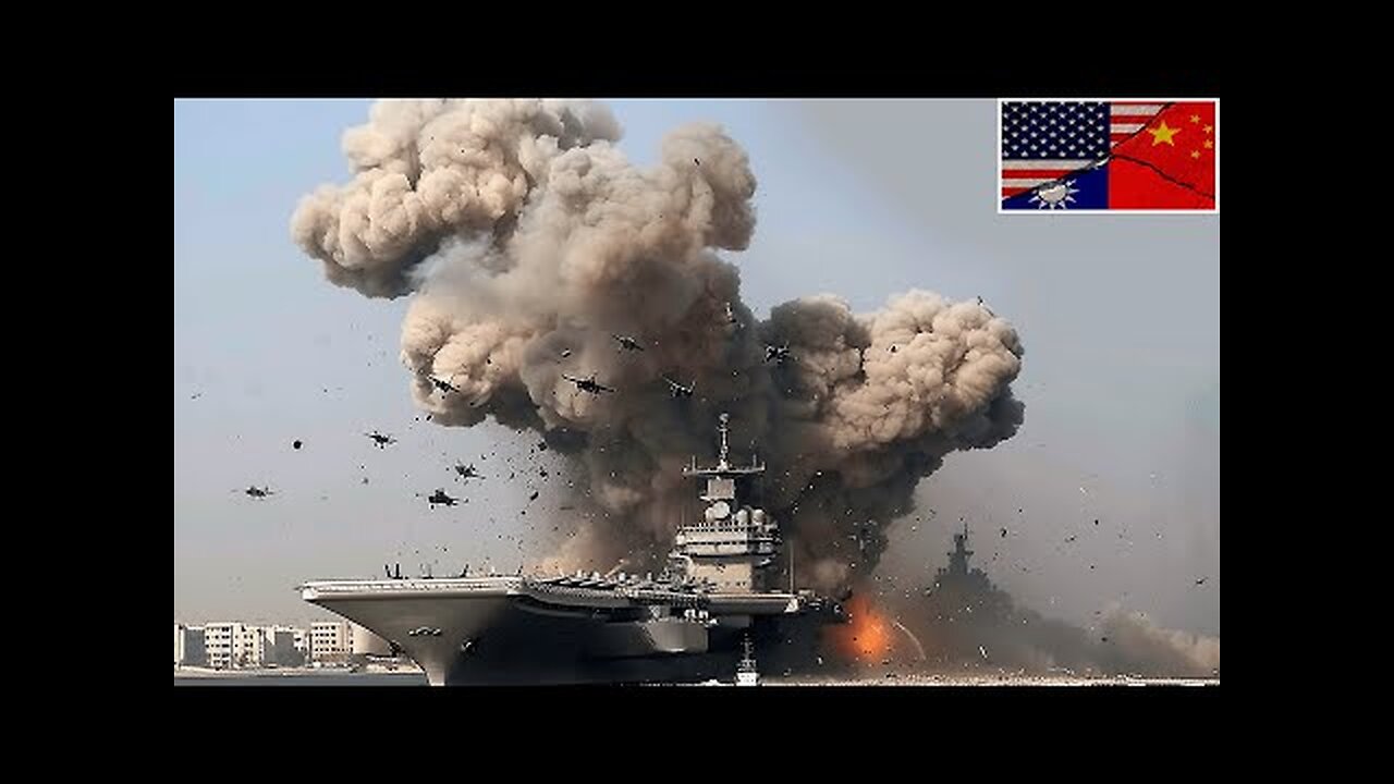 A DISASTER FOR THE CHINESE NAVY! U.S.-Taiwan F-16 fighters jet sink Beijing aircraft carrier