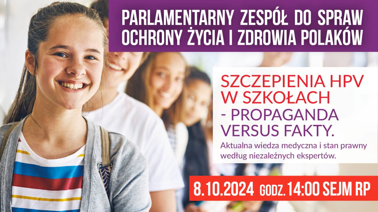 Sejm RP: Szczepienia HPV w szkołach - propaganda vs. fakty