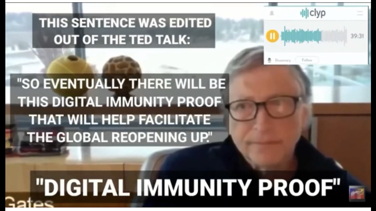 TSVN240 1.2022 Bill Gates Digital Immunity Proof From Ted Talk