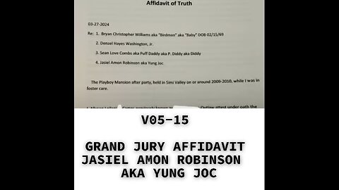 V05-15 GRAND JURY AFFIDAVIT JASIEL AMON ROBINSON AKA YUNG JOC