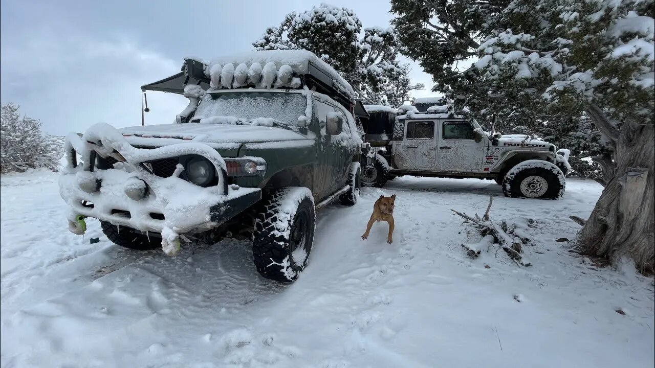 WINTER CAMPING LIVE Snow Camping in Utah - Nomad Couple living Full Time on the Road