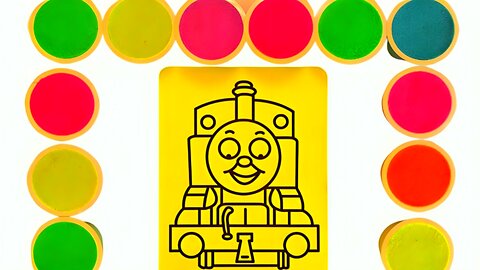 Sand Painting Train Engine