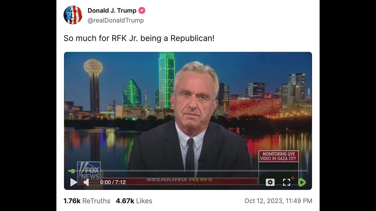 So Much For RFK Jr. Being a Republican!