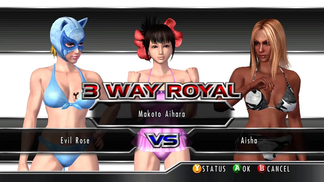 3 Way Action - Evil Rose, Makoto, Aisha | Rumble Roses XX