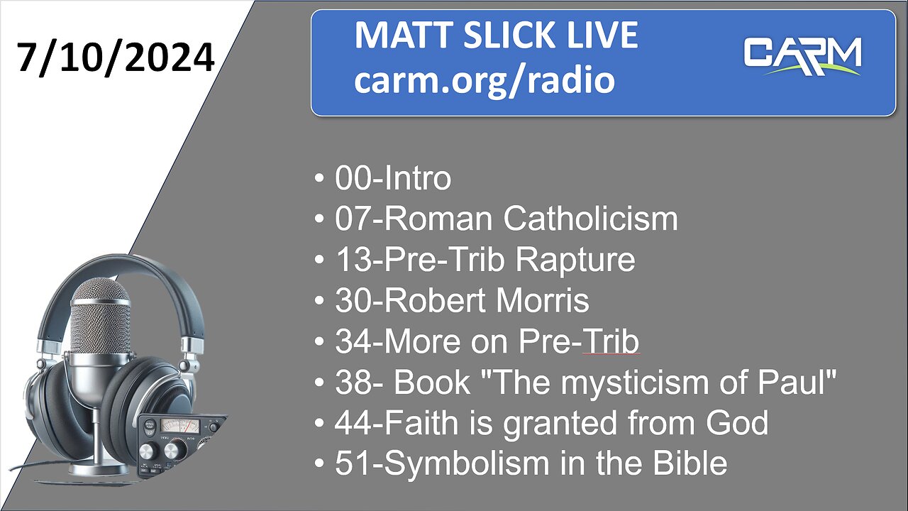 Matt Slick Live, 7/10/2024