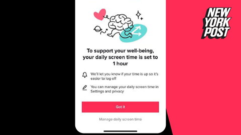 TikTok will limit screen time for users under-18 to 60 minutes a day