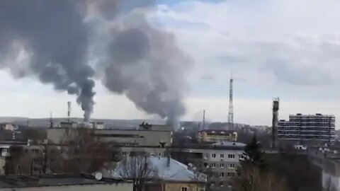 Damages after powerful missile strike attack in western Ukrainian city of Lviv
