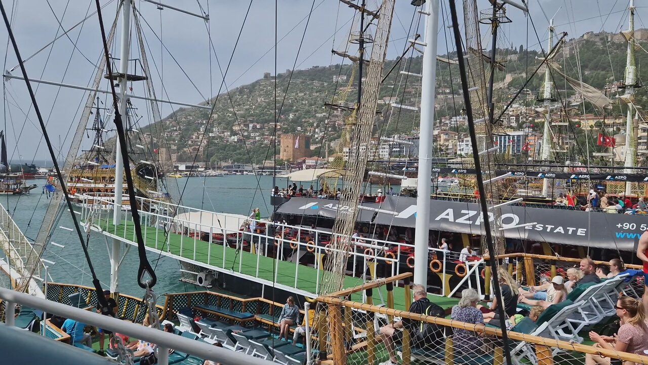 The port of the city of Alanya in Turkey