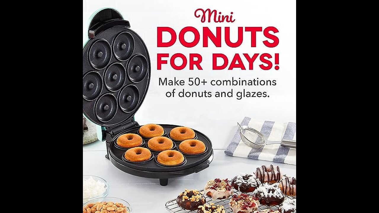 Mini Donut Maker Machine for Kid-Friendly Breakfast, Snacks