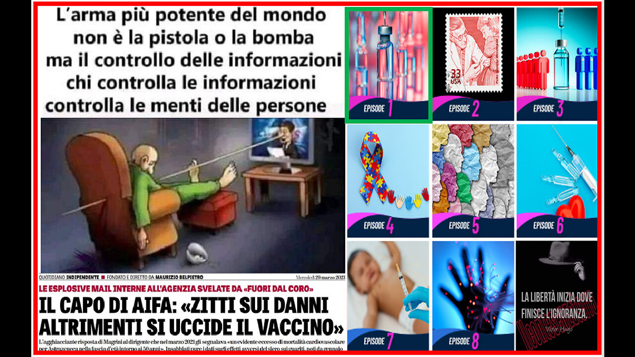 💉💀⚰️VACCINI & REMEDY ☣️ LA VERITA' 👁️‍🗨️🙏👁️ PARTE 1° 🙈​🙉​🙊...