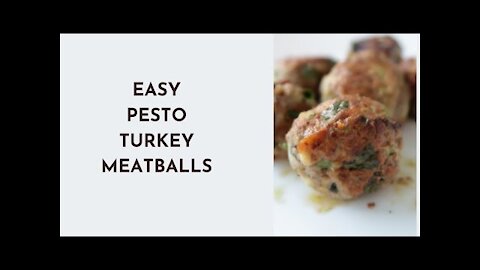 Low carb turkey meatballs with pesto sauce recipe