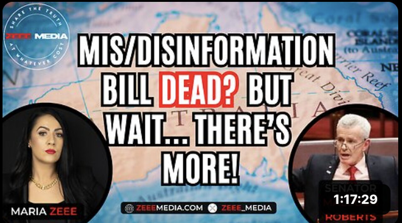 Mis/Disinformation Bill DEAD? But Wait... There's More! - Senator Malcolm Roberts