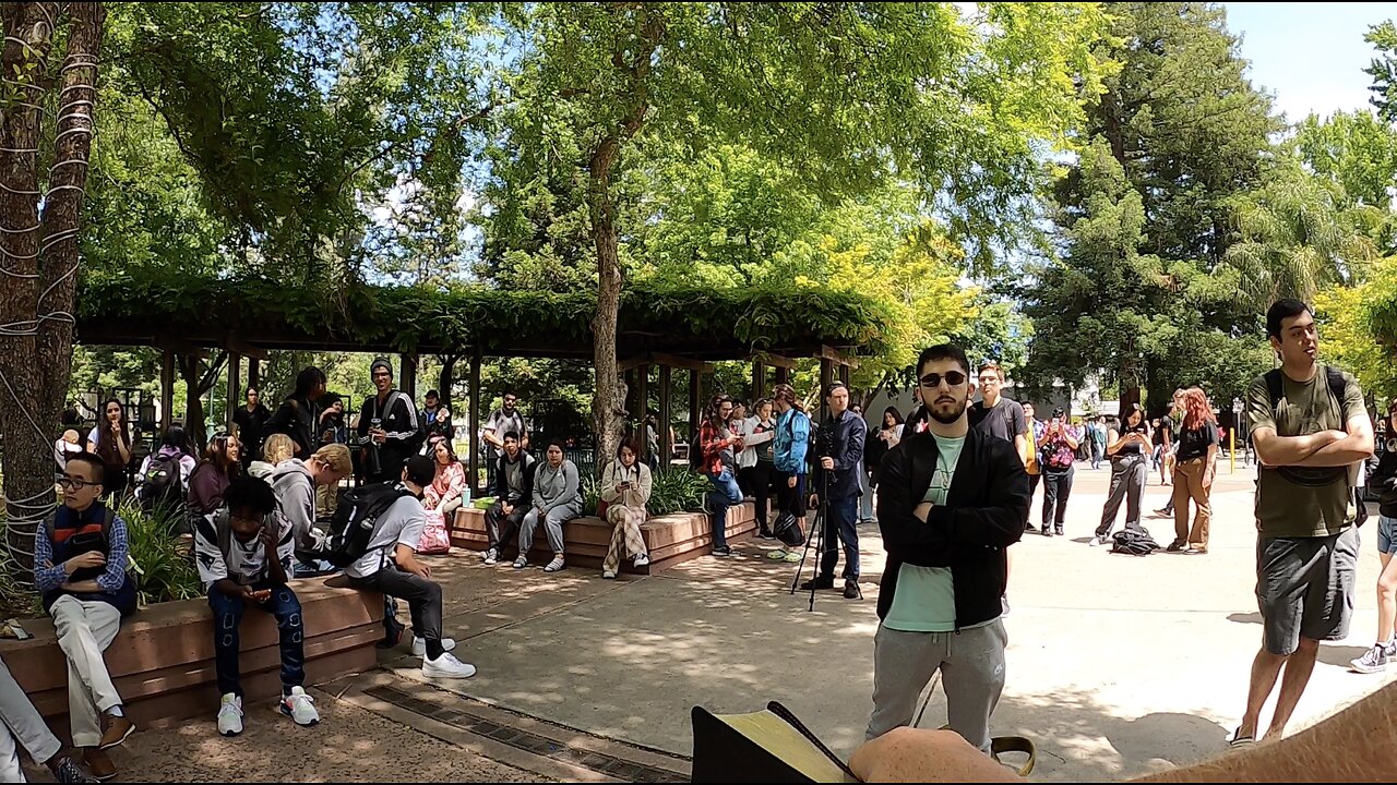 Sacramento State University: Hundreds Gather, I Rebuke Lesbians & The Crowd Grows Volatile, Student Throws Chocolate Shake At Me, Jesus Christ Is Exalted As The Students Gnash Their Teeth In Rage