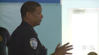 Chief Adderley meets with residents living on the north end