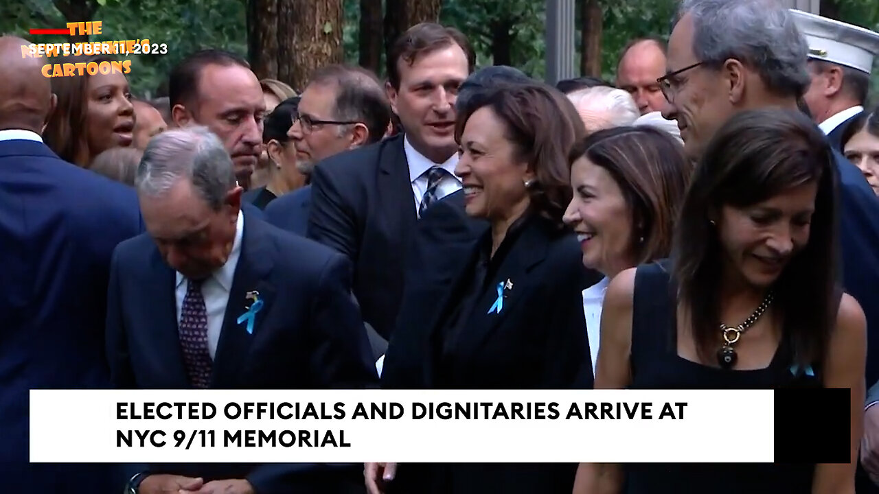 Kamala and her fellow Democrats having a good time at 9/11 memorial.