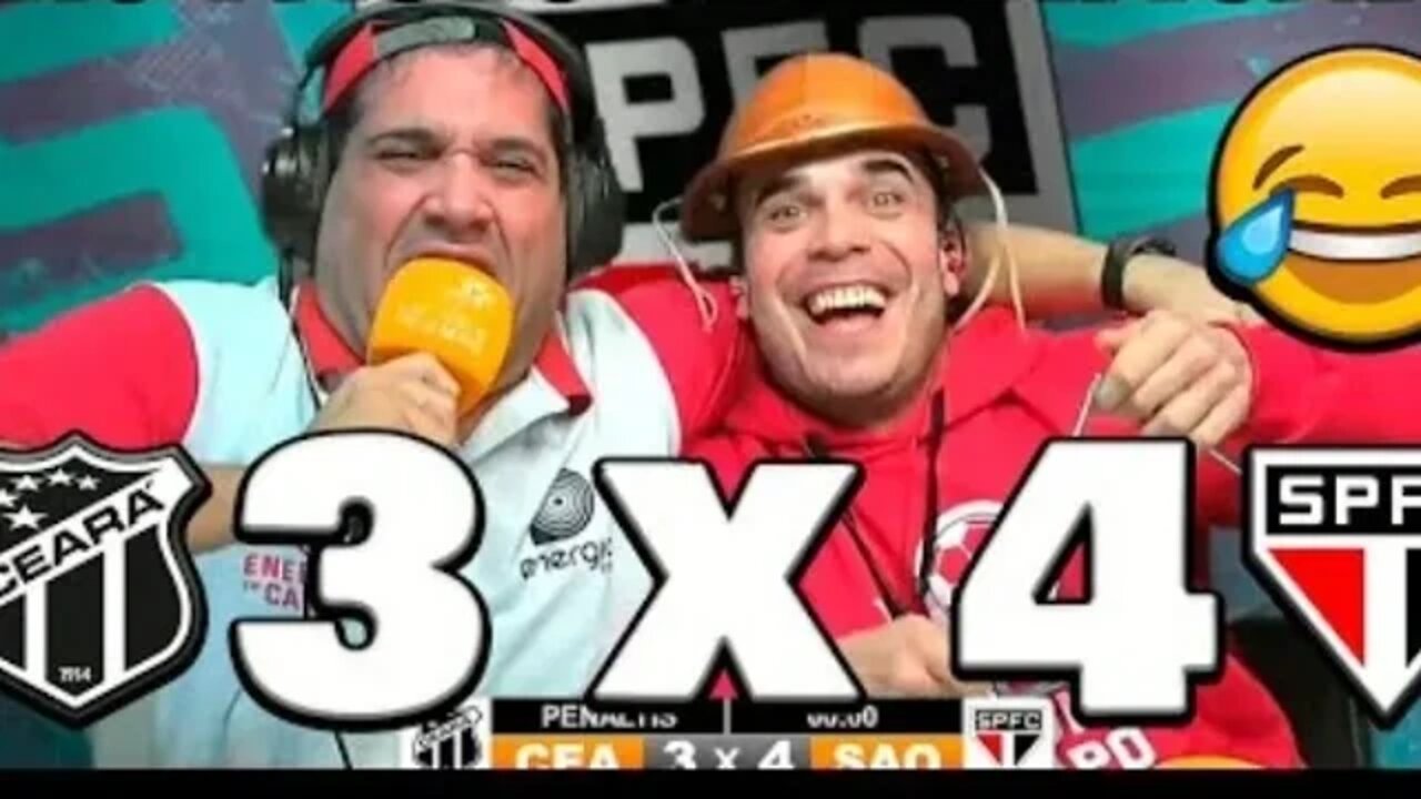 REAÇÕES ENERGIA 97 PÊNALTIS - CEARÁ 3 X 4 SÃO PAULO - NARRAÇÃO FERNANDO CAMARGO