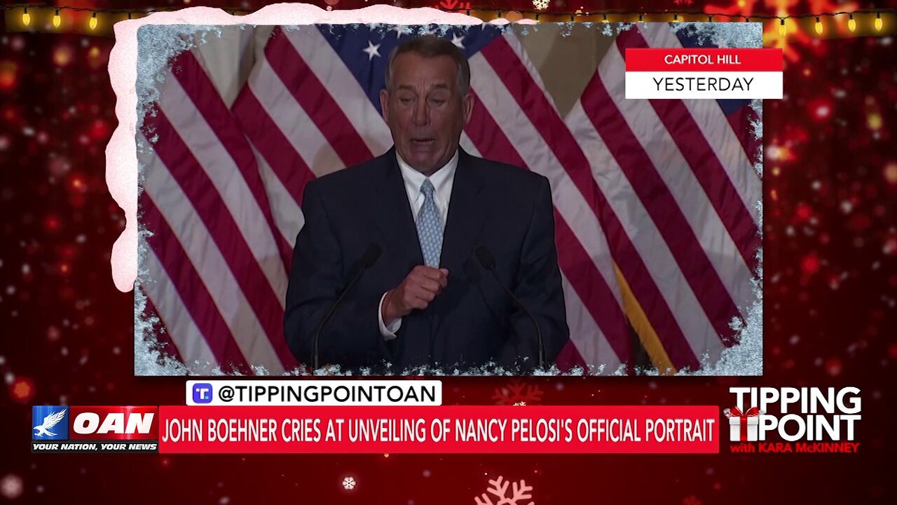 Tipping Point - John Boehner Cries at Unveiling of Nancy Pelosi's Official Portrait