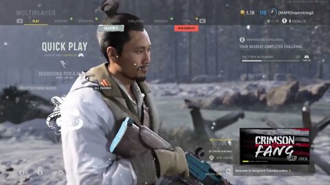 Call of Duty: Vanguard. Live Twitch Stream March 14th, 2022.