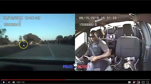 Police Texting & Checking His Phone While Driving Crashes Car