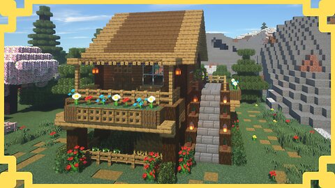 Minecraft | How to Build a Spruce Survival House for Beginners