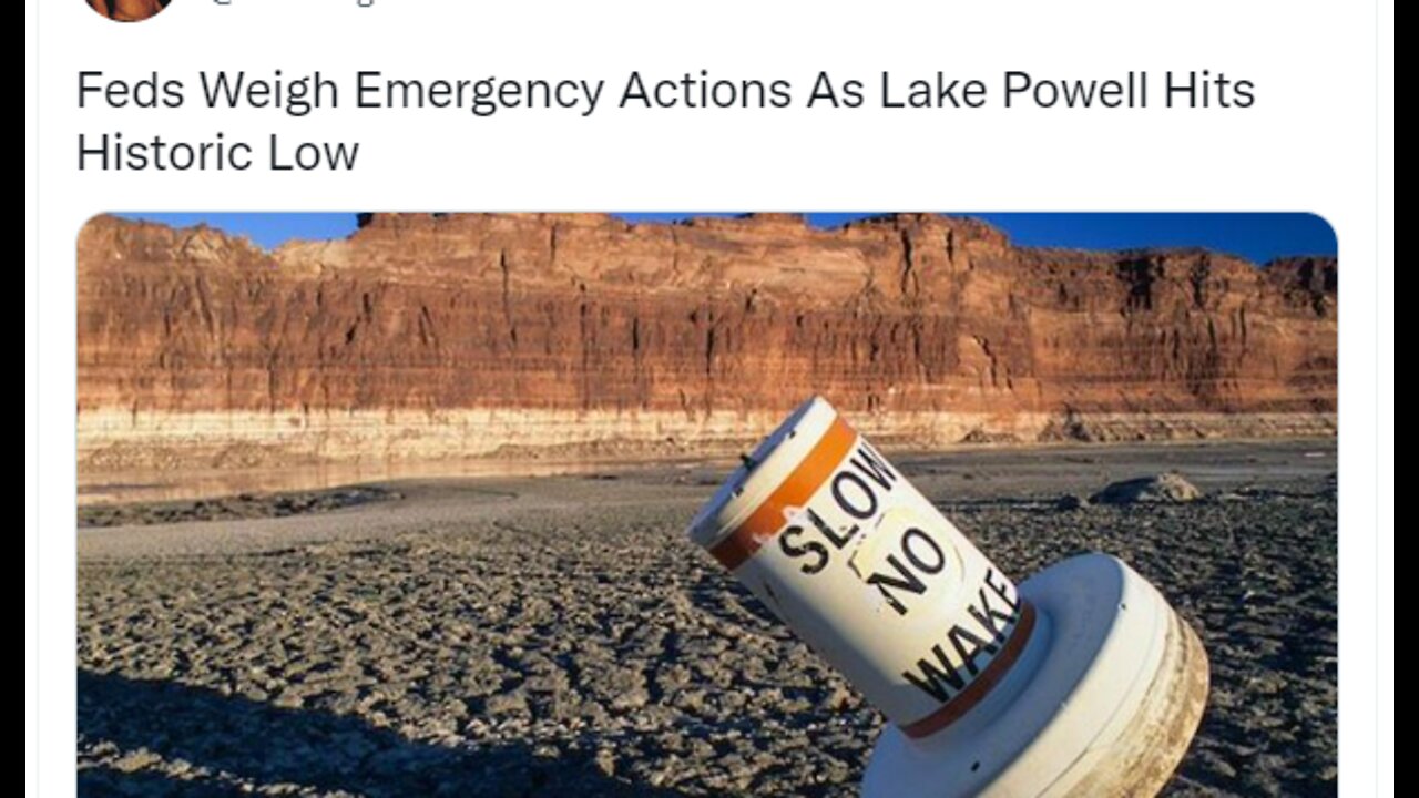 LAKE POWELL HISTORIC LOW WATER LEVEL FINALLY HAS THE FEDS THINKING ABOUT EMERGENCY ACTION