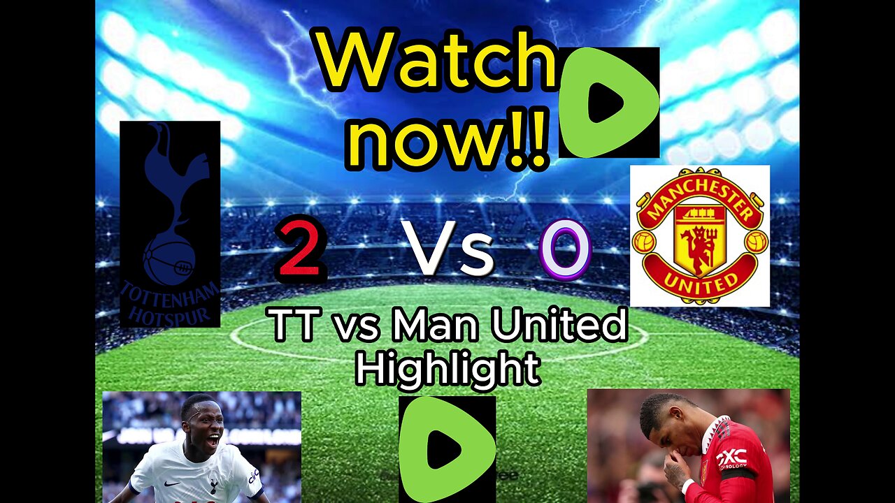 2-0 TOTTENHAM HOTSPAR Vs MANCHESTER UNITED // PREMIER LEAGUE HIGHLIGHTS