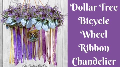 Dollar Tree Bicycle Wheel Collab | Dollar Tree Bicycle Wheel Ribbon Chandelier