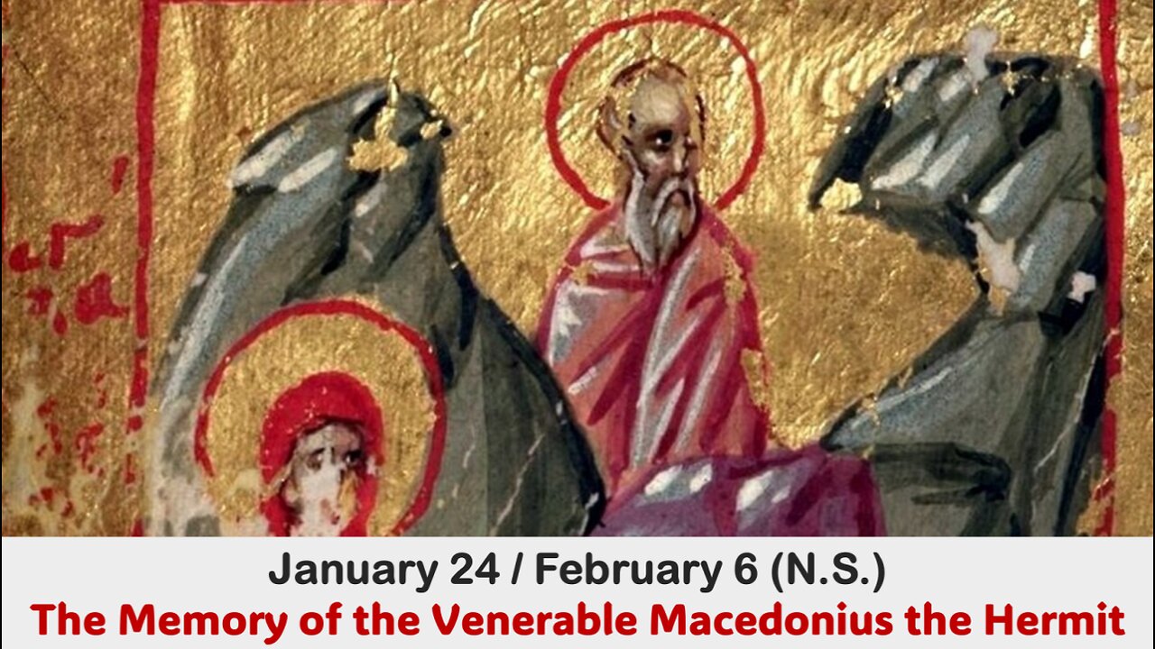 The Lives of Saints: Jan. 24/February 6 (N.S.) The Memory of the Venerable Macedonius the Hermit