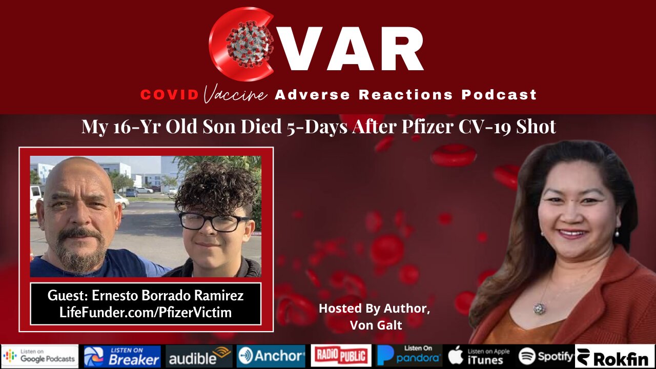 My 16-Yr Old Son Died 5-Days After Pfizer CV-19 Shot w/Ernest Ramirez