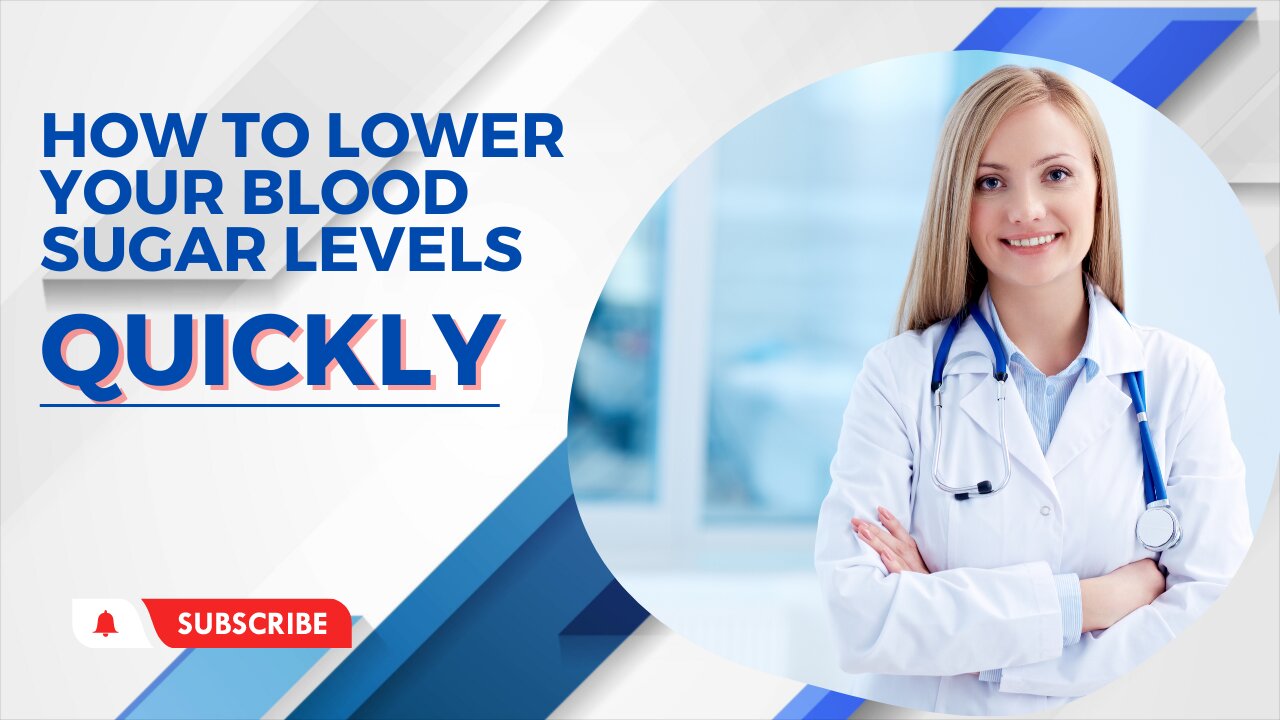 How To Lower Your Blood Sugar Levels QUICKLY