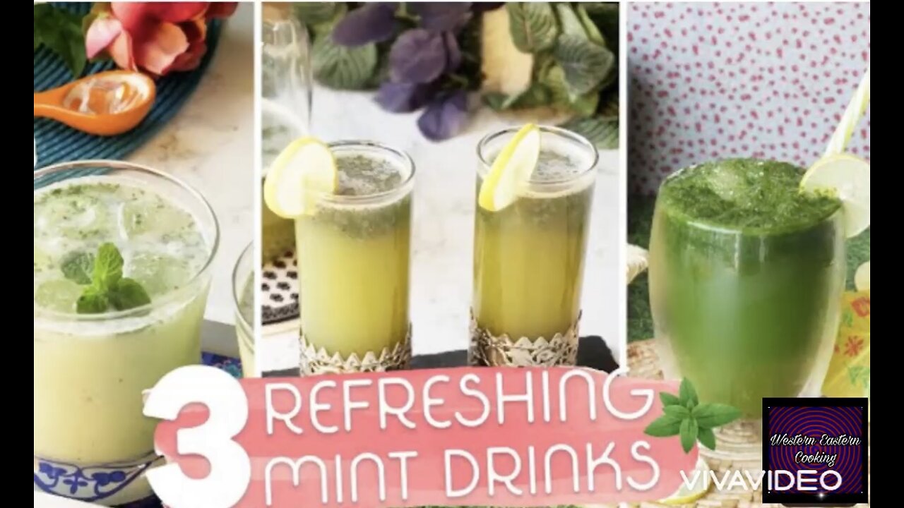 Refreshing Mint Drinks|3-Ways Summer Drinks