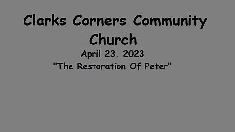 04/23/2023 The Restoration Of Peter