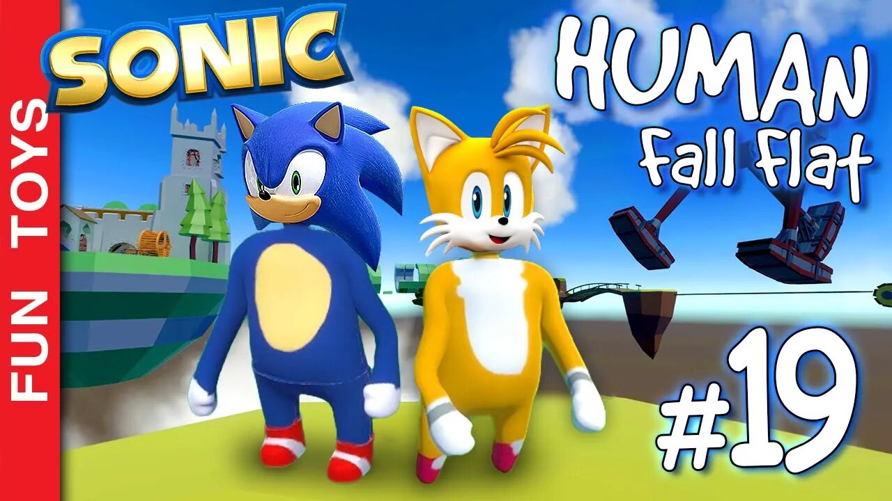 Human Fall Flat #19 - Sonic e Tails nesta fase estilo "Death Run" a pedidos dos inscritos! 🔵🌕